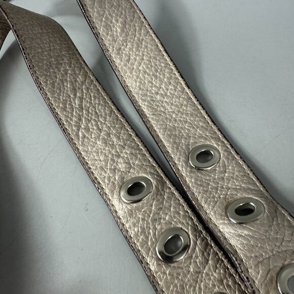 Coach Light Metallic Gray Long Wide Strap & Fob - Picture 3 of 12